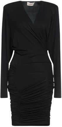 Donna Vestito midi Nero 42 92% Viscosa 8% Elastan