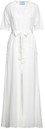 Donna Vestito lungo Bianco 38 100% Seta