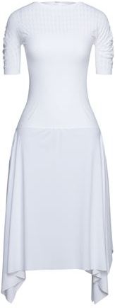 Donna Vestito midi Bianco XS 83% Poliammide 17% Elastan Modal