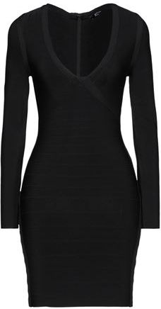 Donna Vestito corto Nero XS 85% Viscosa 13% Poliammide 2% Elastan