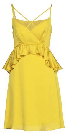 Donna Vestito corto Giallo L 100% Poliestere