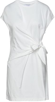 Donna Vestito corto Bianco L 100% Cotone