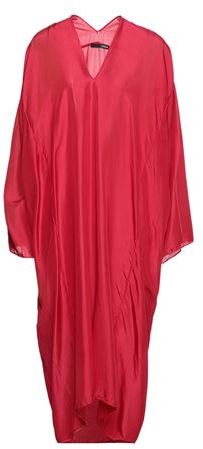 Donna Vestito midi Rosso 44 100% Seta