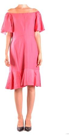 Donna Vestito corto Fucsia 40 27% Lana di alpaca 28% Lino 45% Viscosa