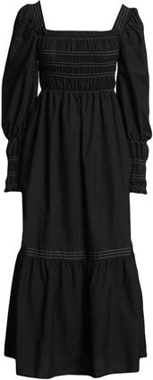 Donna Vestito midi Nero 38 77% Poliestere 23% Cotone