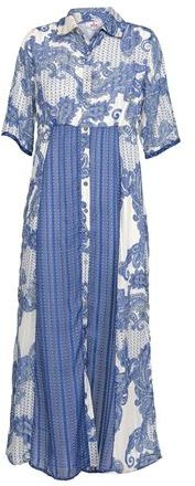 Donna Vestito lungo Blu 52 100% Poliestere