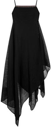 Donna Vestito midi Nero 38 Cotone