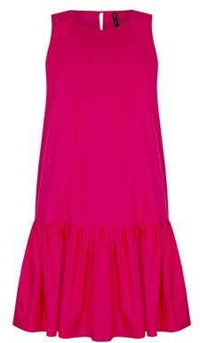 Donna Vestito midi Fucsia 38 Cotone