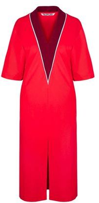 Donna Vestito corto Rosso S 96% Cotone organico 4% Elastan