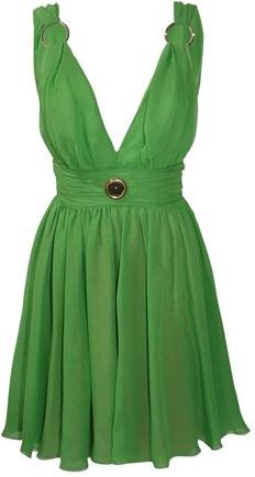 Donna Vestito lungo Verde 40 Seta