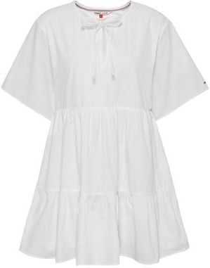 Donna Vestito midi Bianco XS Cotone biologico