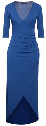 Donna Vestito midi Blu S 95% Poliestere 5% Elastan