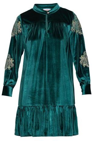 Donna Vestito corto Verde 42 95% Poliestere 5% Elastan