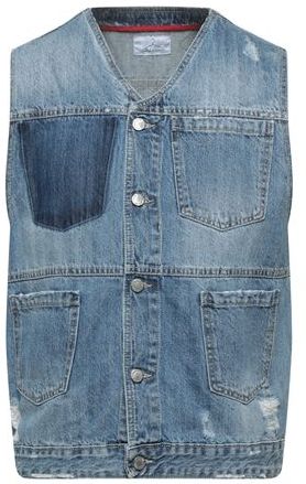 Uomo Capospalla jeans Blu L 100% Cotone