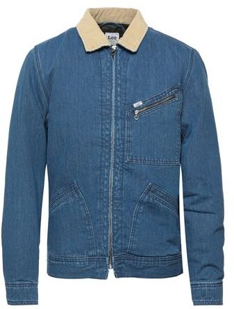 Uomo Capospalla jeans Blu M 100% Cotone