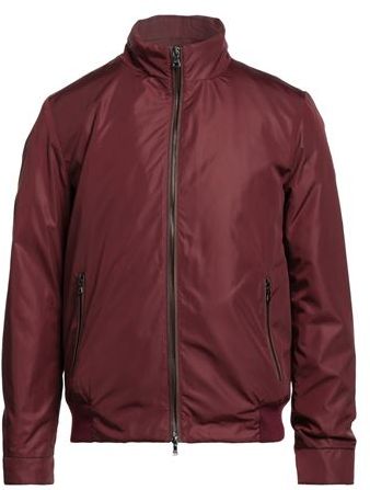 Uomo Giubbotto Bordeaux M 100% Poliestere Pelle di agnello