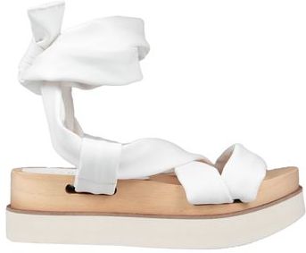 Donna Mules & Zoccoli Bianco 37 Fibre tessili Legno