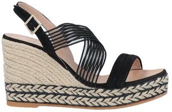 Donna Espadrillas Nero 36 Pelle Fibre tessili