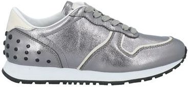 Donna Sneakers Argento 36 Pelle