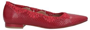 Donna Ballerine Rosso 36 Pelle di serpente Fibre tessili