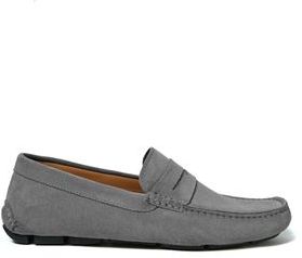 Uomo Mocassino Grigio 45 Gomma Pelle Fibre sintetiche