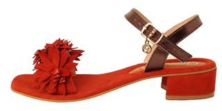 Donna Sandali Rosso 35 Cuoio