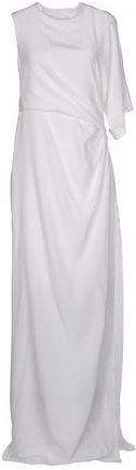 Donna Vestito lungo Bianco 44 100% Seta Poliammide