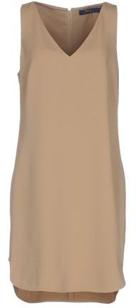 Donna Vestito corto Beige 42 100% Poliestere