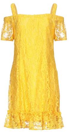 Donna Vestito corto Giallo S 100% Poliestere