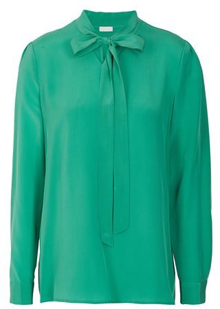 Donna Blusa Verde 38 100% Seta