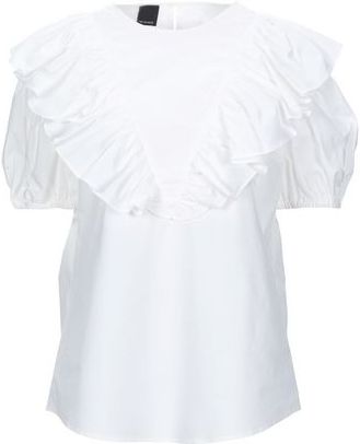 Donna Blusa Bianco 38 97% Cotone 3% Elastan