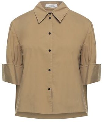 Donna Camicia Verde militare 1 97% Cotone 3% Elastan