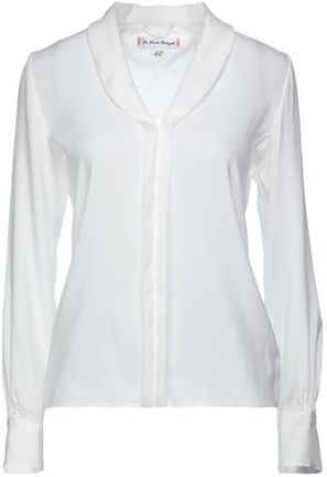 Donna Blusa Bianco 44 93% Seta 7% Elastan