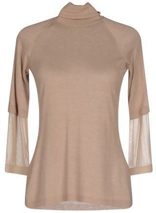 Donna Dolcevita Beige 38 80% Viscosa 20% Lana Seta