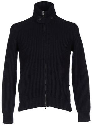 Uomo Cardigan Blu scuro 46 100% Lana Merinos