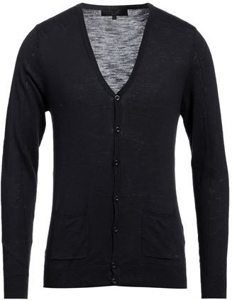 Uomo Cardigan Blu notte S 100% Cotone