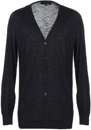 Uomo Cardigan Blu notte S 100% Cotone