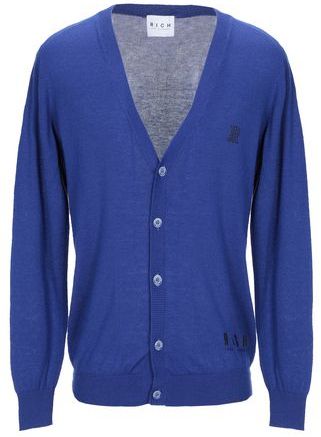 Uomo Cardigan Blu S 45% Acrilico 30% Lana 25% Nylon