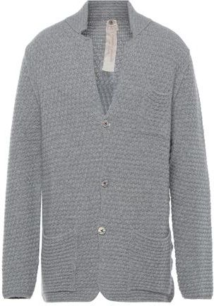 Uomo Cardigan Grigio 54 100% Lana Merinos