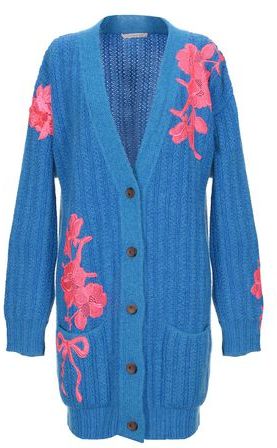 Donna Cardigan Blu china M 63% Lana Vergine 25% Lana mohair 12% Poliammide