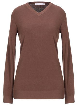 Donna Pullover Marrone S 53% Viscosa 47% Poliammide