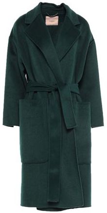 Donna Cappotto Verde scuro 40 50% Poliestere 50% Lana