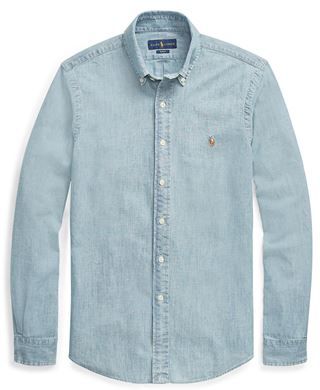 Uomo Camicia jeans Blu XS 100% Cotone