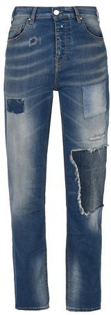 Donna Pantaloni jeans Blu 24 98% Cotone 2% Elastan