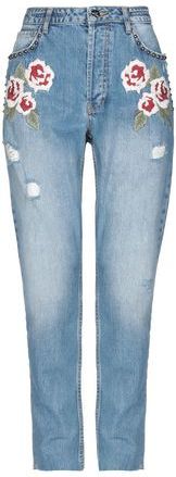 Donna Pantaloni jeans Blu 27 100% Cotone