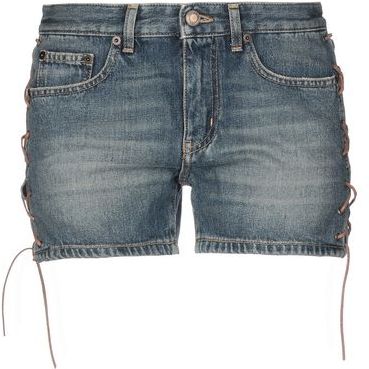 Donna Shorts jeans Blu 28 100% Cotone Pelle di bufalo