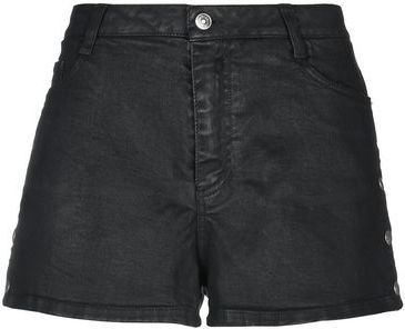 Donna Shorts jeans Nero 38 98% Cotone 2% Elastan