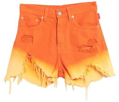 Donna Shorts jeans Arancione 25 100% Cotone