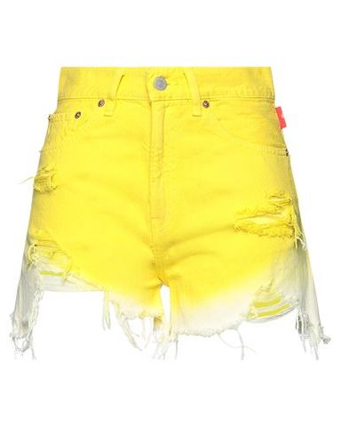 Donna Shorts jeans Giallo 25 100% Cotone