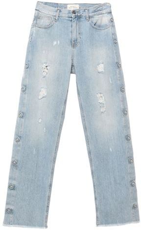 Donna Pantaloni jeans Blu M 100% Cotone